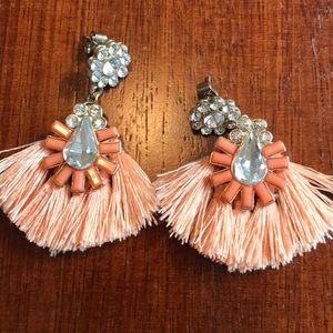 Fringe coral earrings